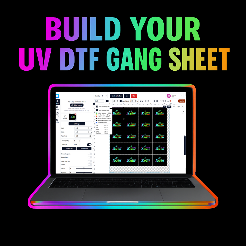 Build Your UV DTF Gang Sheet